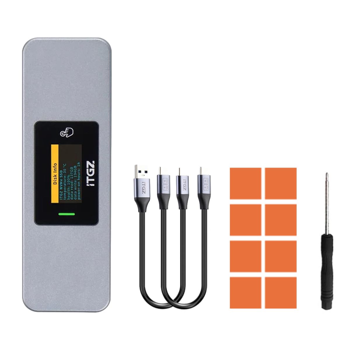 Verilux Smart M.2 Enclosure with Touchscreen, USB 3.2 Gen 2 10Gbps, Only Compatible with 2280 NVMe/ PCIe and NGFF/SATA SSD, Support M-Key B+M Key, External Enclosure Support UASP Trim Verilux Smart M.2 Enclosure with Touchscreen, USB 3.2 Gen 2 10Gbps, Only Compatible with 2280 NVMe/ PCIe and NGFF/SATA SSD, Support M-Key B+M Key, External Enclosure Support UASP Trim